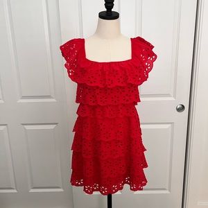 Show Me Your Mumu Red Eyelet sun dress